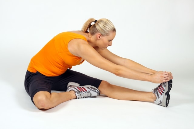 seated hamstring stretch 1 - Lower back pain exercises and support to address symptoms and causes