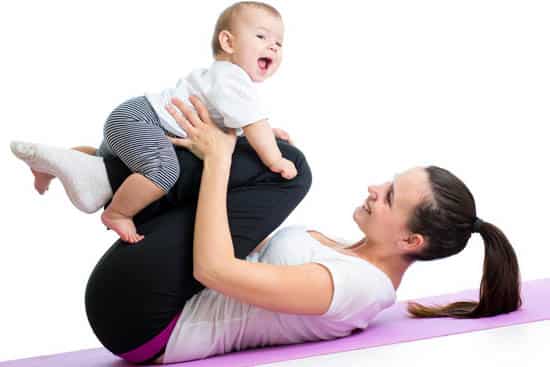 mom baby exercising 550x367 - August Newsletter